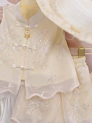 【两件套】女童国风套装#高品质童装 #新中式国风 #女童套装 #生女儿就要这样穿 #谁穿谁好看