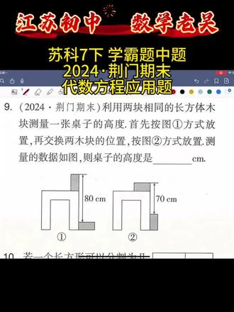 苏科七下数学 学霸题中题 期末考试题型讲解 #苏科版数学七年级 #学霸题中题 #小题狂做巅峰版 #压轴题周周练 #江苏初中数学