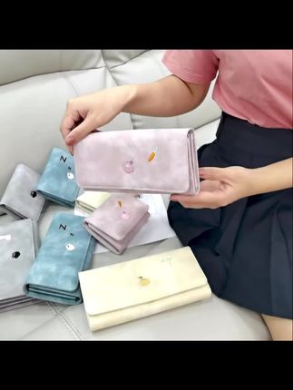 钱包女长款韩版潮流可爱简约零钱包小清新学生折叠钱夹2025新款#折叠钱包 #长款钱包 #零钱包