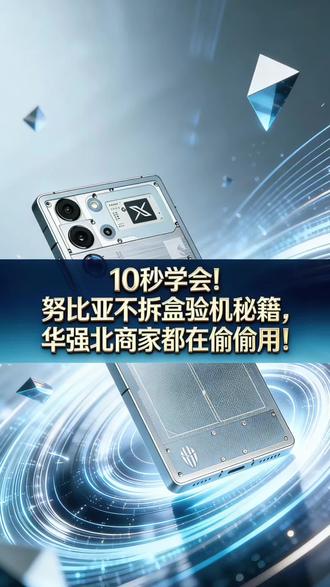 10秒学会!努比亚不拆盒验机秘籍,华强北商家都在偷偷用!#努比亚z80ultra#努比亚z70ultra#红魔11pro#红魔10air