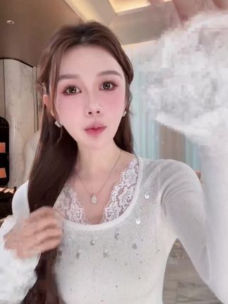 @你的阿祯呀🔥(直播穿搭) #甜美穿搭 #名媛风 #蕾丝衫