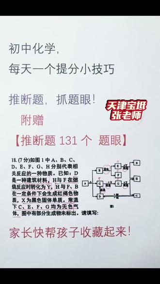 化学推断题,抓题眼~反应条件或有颜色的物质 初中化学,每天一个提分小技巧
化学推断题,抓题眼:反应条件或🈶颜色的物质
附赠推断题131个题眼,很简单,一看就记住!
#解答题技巧 #化学推断题 #中考化学 #中考化学必考知识点 #化学题眼