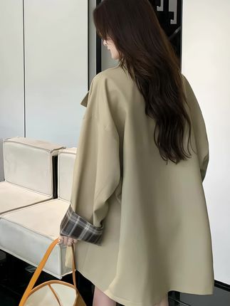 秋季新款高级感小个子短款风衣#秋季穿搭 #短款风衣#小个子穿搭 #高级感穿搭 #ootd穿搭