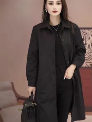 春秋新款女士中长款宽松时尚百搭风衣外套#爆款热卖中 #谁穿谁好看不分年龄段 #显瘦穿搭时尚女装 #每日分享