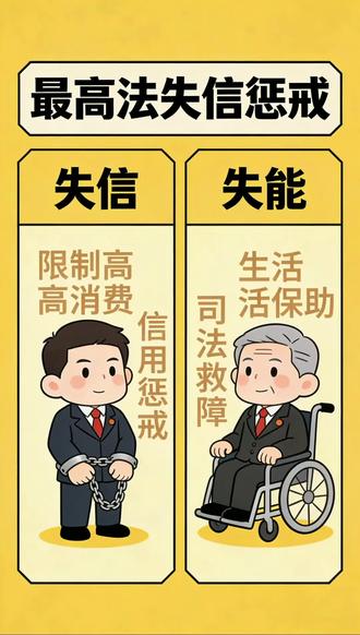 失信惩戒中“失信”与“失能”的区分#失信被执行人 #债务 #起诉
