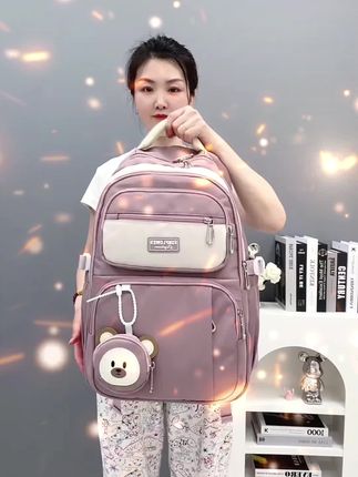 书包女初高中学生书包时尚校园背包小学生五六年级轻便减负双肩包