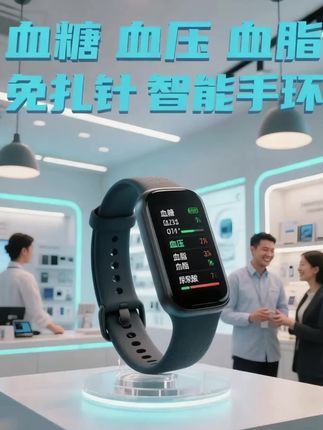 免扎针测血糖尿酸手表监测血压检测血氧电话运动2025新款智能手环