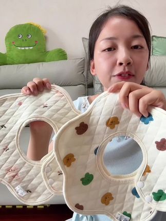才9块9就给我儿子薅到了这么便宜好用的防水口水巾还是A的100棉的,面料柔软亲肤,秋冬天更实用#母婴好物#口水巾#宝宝围嘴#宝宝用品#防水口水巾
