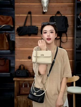 岩牛2025新款女士链条小方包时尚单肩斜挎包通勤百搭YN3552#时尚女包 #链条包 #单肩斜挎手机包 #真皮女包 #好包推荐