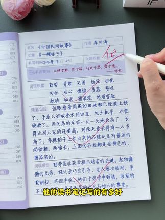 #暑假练习 孩子不会写读书笔记,建议用这套练字帖,练字的同时又学习了读书笔记#小学语文#练字帖