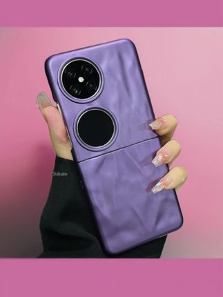 适用于华为pocket2手机壳新款折叠屏烤漆几何纹小众pocket2手机壳