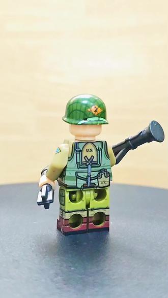 积木人仔速拼|二战美军游骑兵和巴祖卡火箭炮#