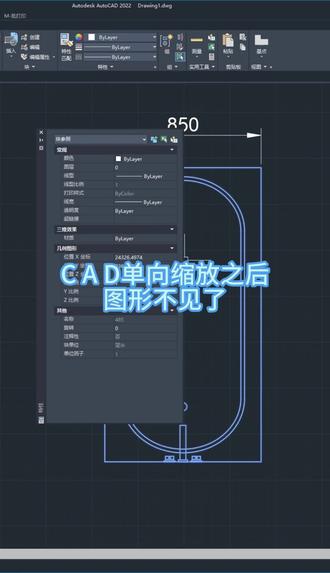 CAD单向缩放之后图形不见了#阜南室内设计#阜南机械CAD#阜南建筑CAD#阜南CAD培训