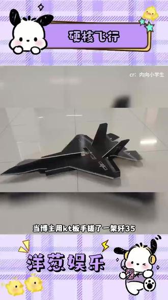 手搓歼35航模,雪天硬核飞行#航模#歼35#手工diy