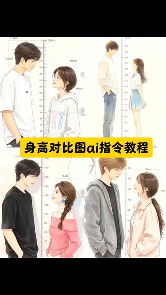 最萌身高差ai制作教程,和你站在一起就是这种感觉吗?#身高对比图#等你的季节 #身高差#剪映#剪映图片设计