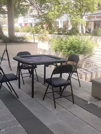 高档轻奢掼蛋软包防烟烫可折叠品质奢华型折叠桌家用棋牌室专用