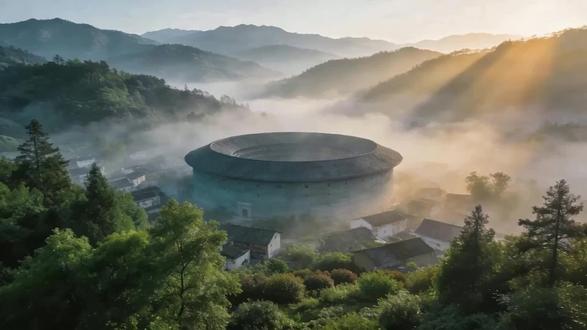 《画土楼》
再画土楼
一砖一瓦皆是故土
再画土楼
我以丹青为你守护