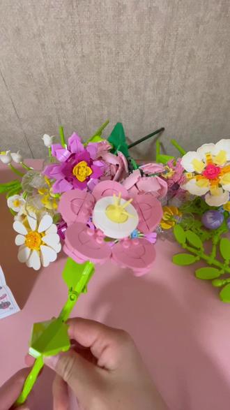 #手工diy 不会凋零的花-积木小花