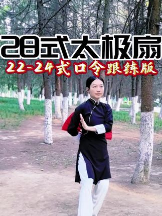 扇绸翻飞似蝶舞 转身劈扇势如虹,拍照打卡自带武侠大片气场! #太极教学#28式太极扇