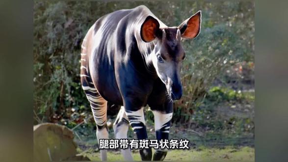长着斑马腿的长颈鹿?霍加狓也太会伪装了 #霍加狓 #猎奇 #科普 #涨知识 #神奇动物