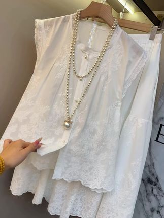 穿上不想说话哈哈哈,太温柔了,料子舒服凉快#大码连衣裙套装 #韩系蕾丝 #遮肉显瘦 #田园风穿搭 #舒服凉快又透气
