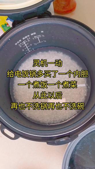 一个人独自生活吃饭最简单省事又健康省钱的方法:白菜闷饭#电饭锅 #懒人美食 #懒人饭