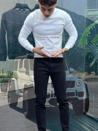 #男装裤子 #面料柔软舒适 #品质男装 #男士牛仔裤 @巨量千川