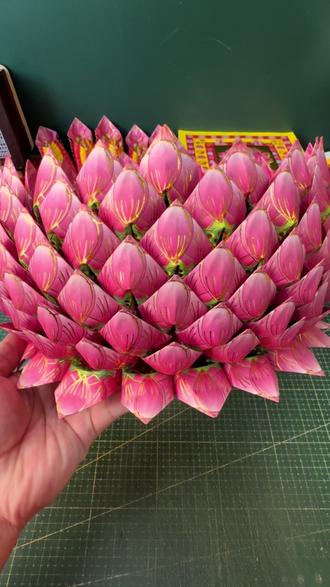 【粉莲】教程2️⃣——2-8层花瓣插法#我的手工作品 #手工折纸教程