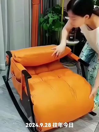 新疆西藏包邮摇摇椅躺椅成人可睡觉阳台懒人沙发网红休闲椅午休折#躺椅#懒人沙发 #躺椅折叠午休 #休闲椅 #折叠床 #摇椅