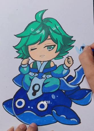 简笔画第五节适合八到十二岁小朋友#抖音玩法达人中 #简笔画#绘画#王者荣耀@抖音创作小助手