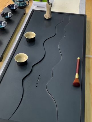 江河流水,流水生财。纯天然乌金石简约时尚石茶盘江河,高颜值高性价比。#茶生活 #高端茶器 #石茶盘 #强烈推荐 #原创