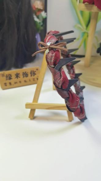 格子波浪发箍教程来啦!点赞👍收藏#做手工我是认真的 #发饰教程