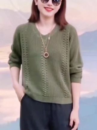 #上热门🔥 时尚潮流内搭外穿洋气V领套头针织毛衣