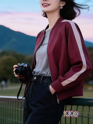2025春秋新款又酷又飒减龄高级感超好看棒球服休闲百搭夹克外套#休闲百搭外套 #谁穿都好看