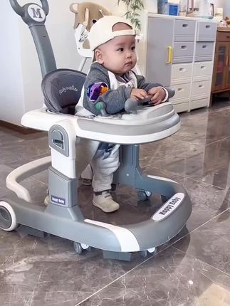 婴儿学步车防O型腿防侧翻多功能助步车宝宝学走路可手推坐可折叠外出遛娃婴儿车#学步车#宝宝学步车