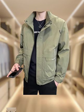 高档休闲夹克外套男,时尚有型,回头率超高!户外服饰 # 秋季搭配 # 夹克外套 # 面料舒适透气 # 高品质低价位