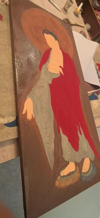 复刻宋阿弥陀佛接引图绘画过程6
#岩彩壁画 #绘画教程 #矿物颜料#沉浸式画画的日子 #绘画教程