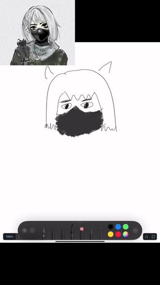 今天画麦晓雯#三角洲行动 #画画