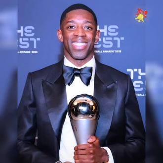 登贝莱荣膺2025年度FIFA最佳球员(世界足球先生)
包揽2025金球奖和FIFA最佳球员两项大奖。🇫🇷👑