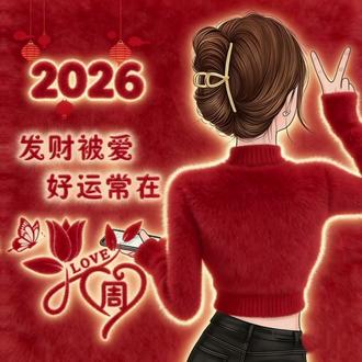 2026新年头像,快来领取吧#百家姓氏 #专属头像定制 #毛绒绒的 #你留姓氏我来做头像