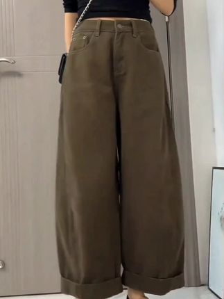 #休闲穿搭 #显瘦穿搭 艾塔莉显瘦百搭后松紧腰牛仔裤女装秋季新款高腰舒适阔腿裤老爹裤#百搭裤子 #谁穿谁好看 @抖音Dou+上热门 🔥🔥🔥