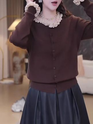 2025秋季新品女装时尚高腰百褶显瘦百搭通勤风皮裙子女