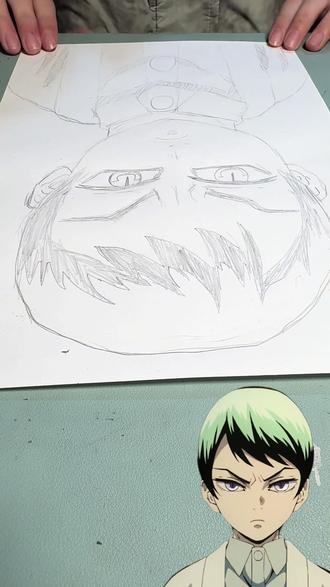 今天画愈史郎😁#零基础学画画 #每天一画 #鬼灭之刃 #愈史郎 #珠世