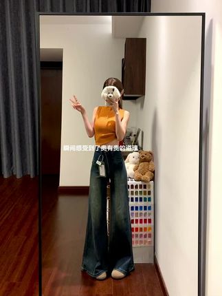 #平价好穿的牛仔裤#高腰牛仔裤#ootd每日穿搭#显高显瘦显腿长#梨形身材裤子