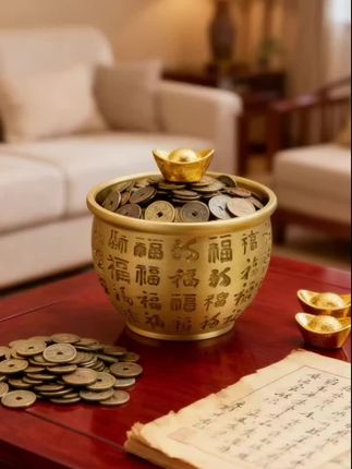 #传统文化 #民间习俗 #百福缸#百福缸摆件#百福米缸
