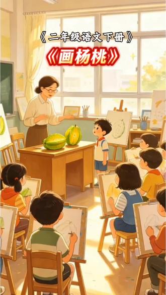 二下语文第12课《画杨桃》#二年级语文下册 #画杨桃 #课文朗读 #二年级语文 #语文 @DOU+小助手