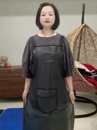 厨房餐饮水产上班专用TPU款半透明围裙加长防水防油背带围腰免洗,奶茶店上班咖啡师工作服防水防油免洗围裙工作服#围裙 #工作服 #质量杠杠滴#面料柔软舒适#防水防油