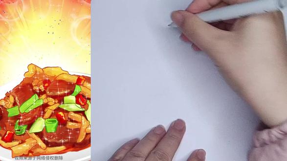 好好的猪肉为什么要做成腊肉呢?#画画 #简笔画 #看动画学画画
