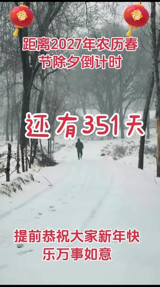 距离2027丁未羊年农历春节除夕倒计时中