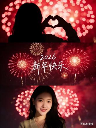跨年那天你就这么发,新年三宫格写真指令教程来啦!#豆包ai #豆包P图已经nextlevel了 #对着烟花许愿 #三宫格 #烟花写真